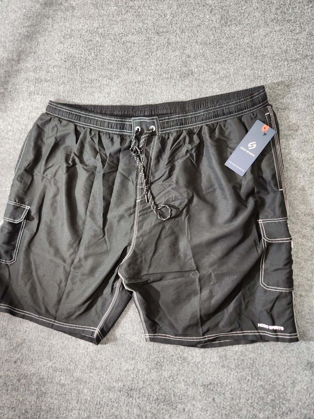 Hodo Sports Cargo Swim Trunks Black 4XL